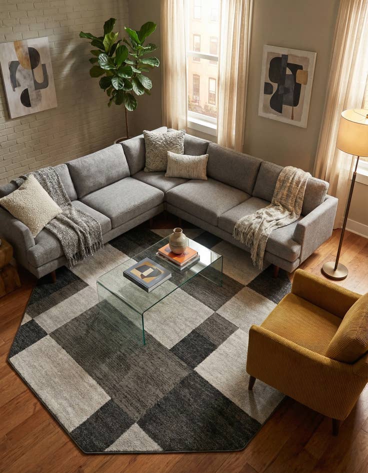 Detail image of 7' 10 x 7' 10 Harvest Octagon Rug