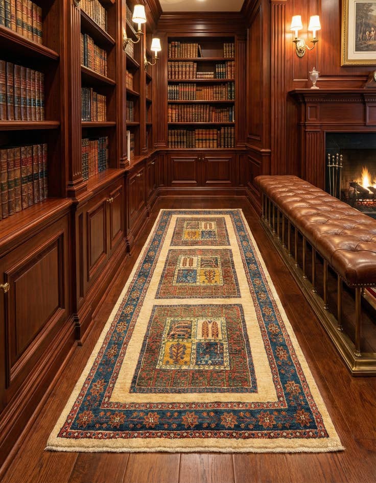 Detail image of 2' 9 x 6' 8 Kashkuli Wool Runner Rug