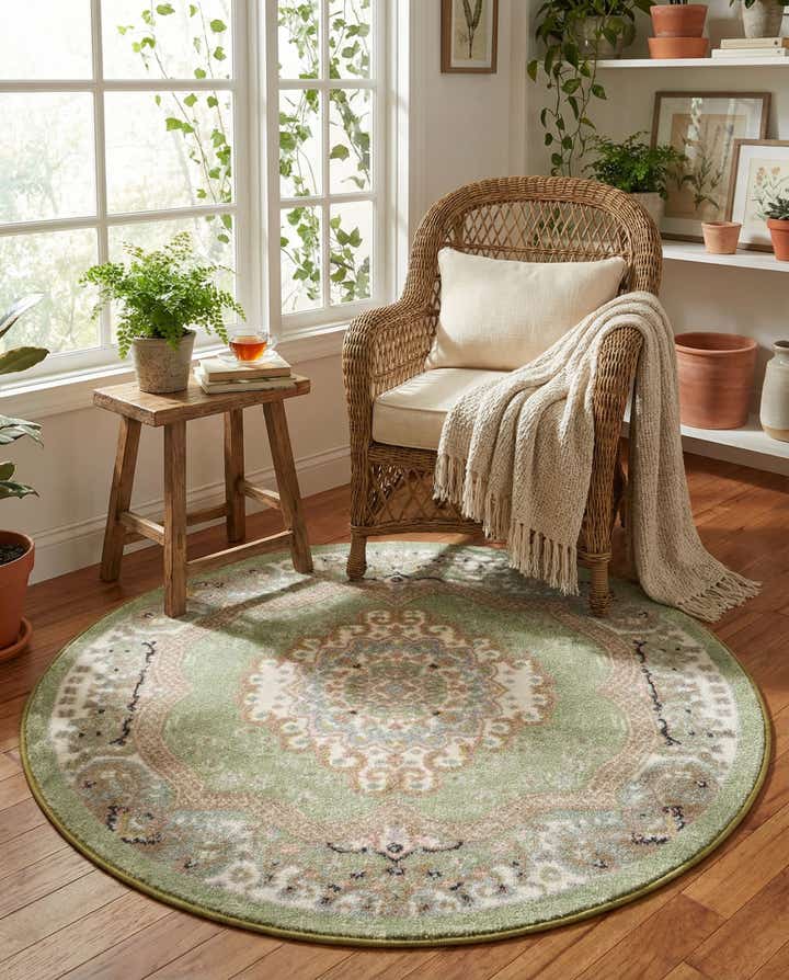 3' 3 x 3' 3 Kamala Washable Round Rug