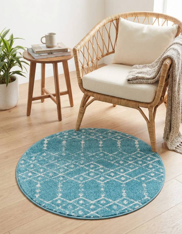 Detail image of 3' x 3' Paxon Trellis Round Rug