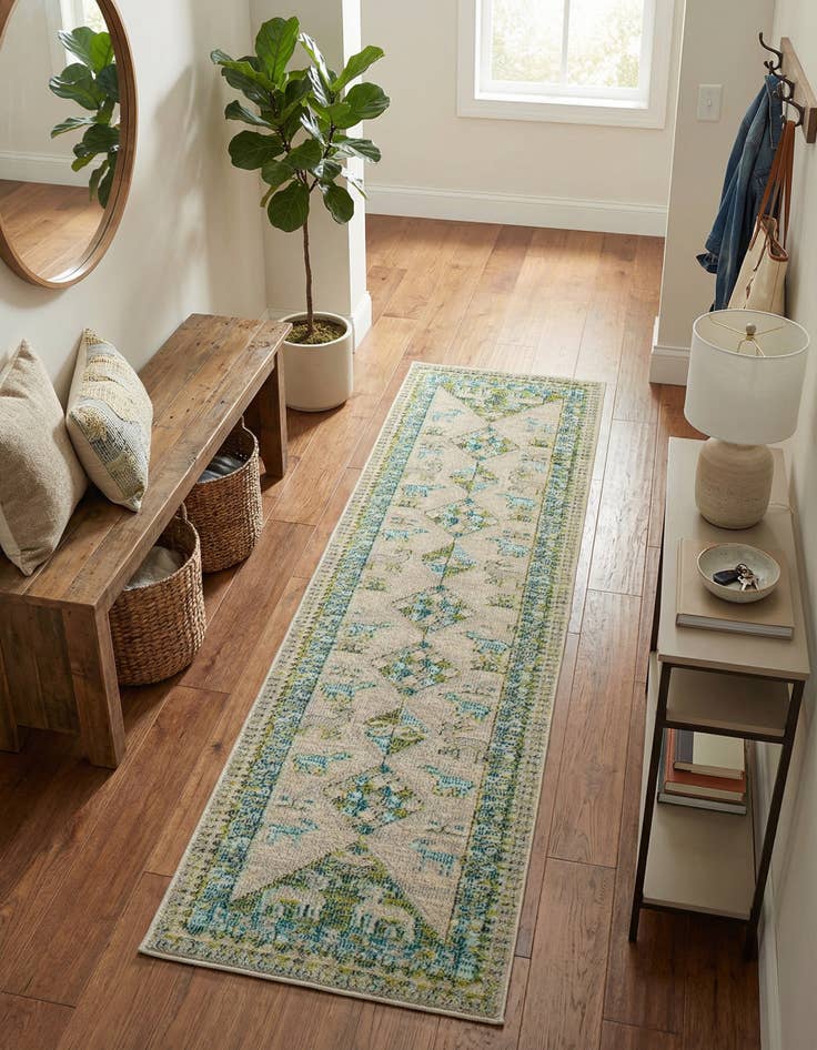 Detail image of 2' x 8' Washable Mesa Runner Rug