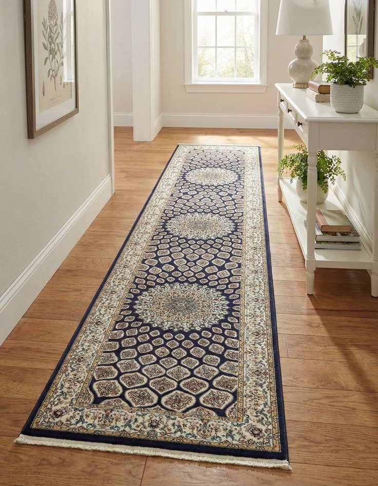 Detail image of 3' x 13' Nain Design Runner Rug
