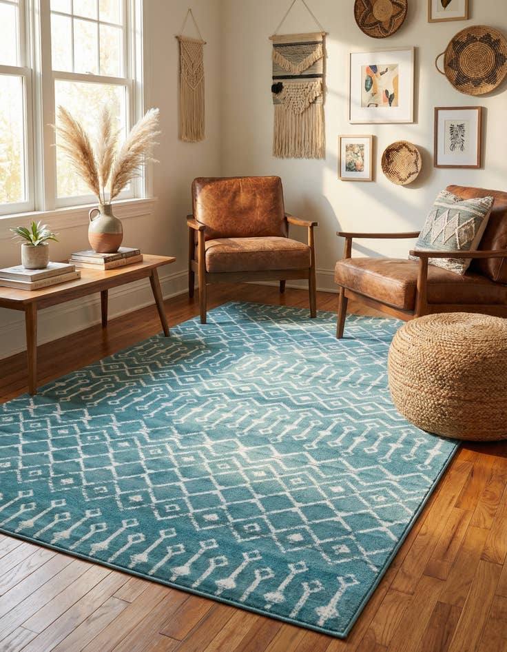 Detail image of 6' x 9' Kasbah Trellis Rug