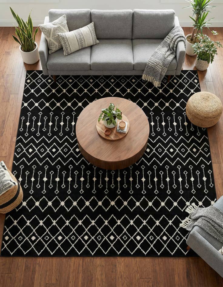 Detail image of  10' x 10' Moroccan Trellis Square Rug