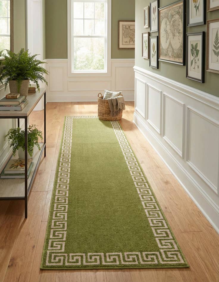 Detail image of 2' 7 x 10' Greek Key Runner Rug