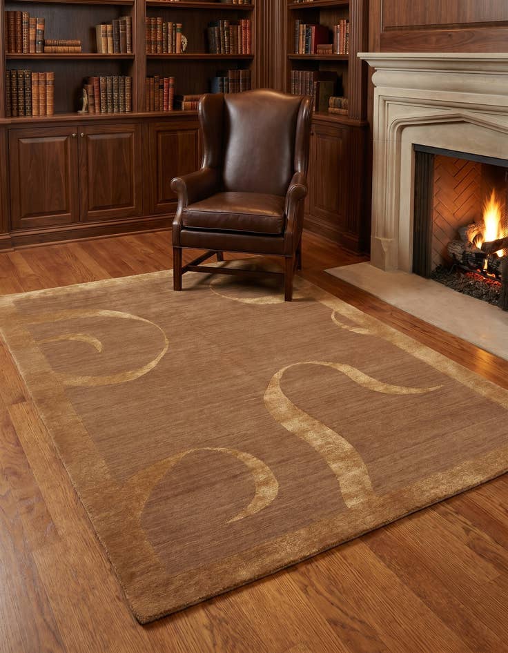 Detail image of 4' x 5' 11 Hand Knotted Odegard Rug