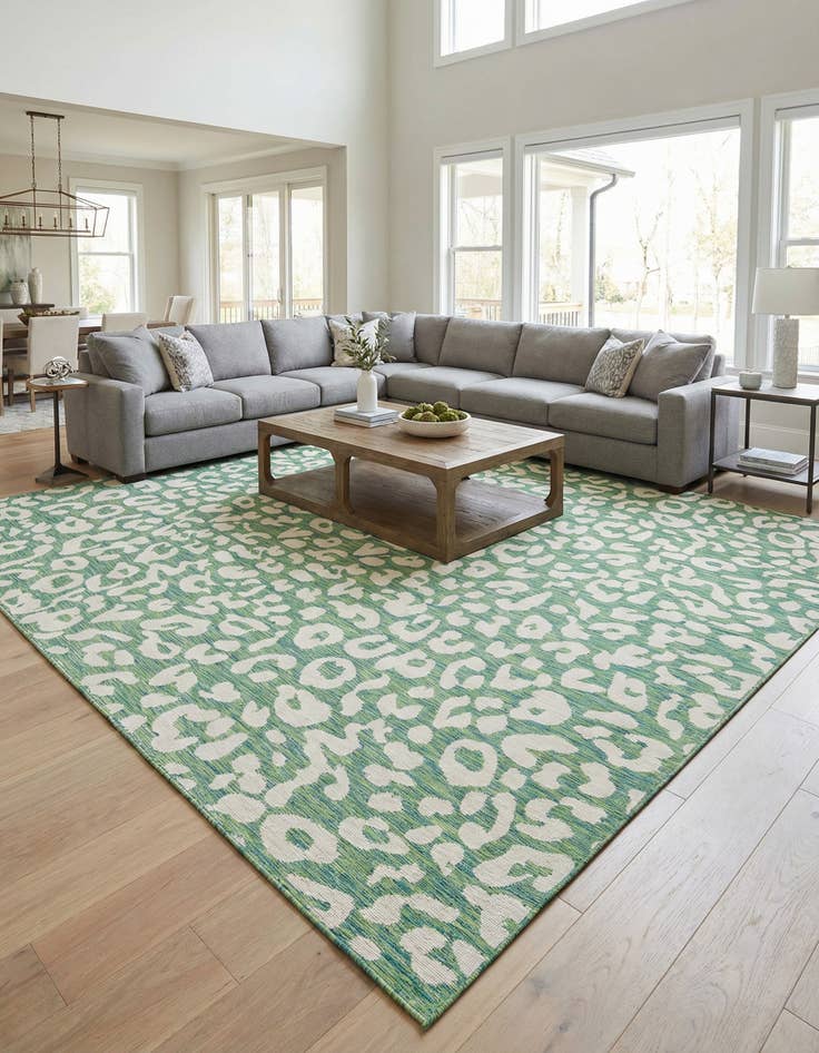Detail image of 13' x 13' Easy-Clean Safari Indoor / Outdoor Square Rug