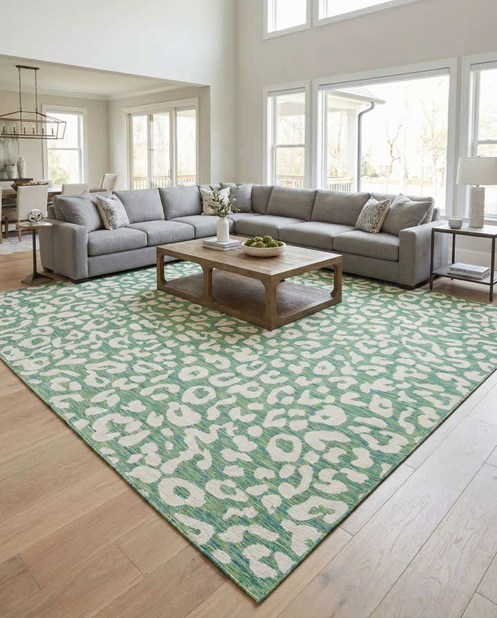 13' x 13' Easy-Clean Safari Indoor / Outdoor Square Rug