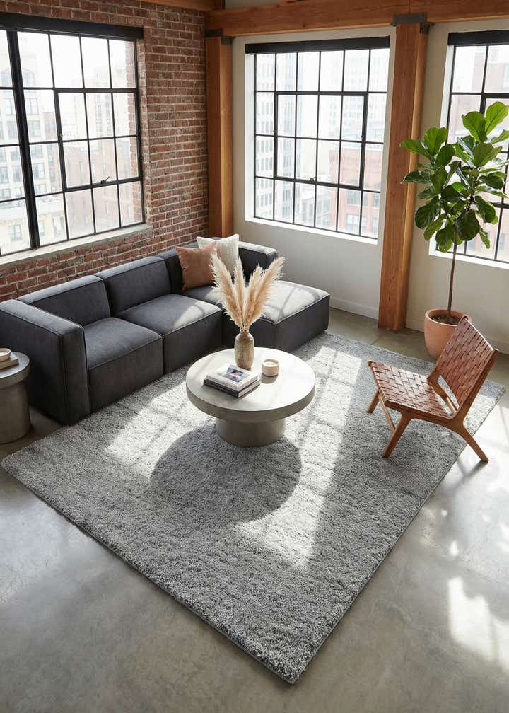 8' x 11' Soft Solid Shag Rug