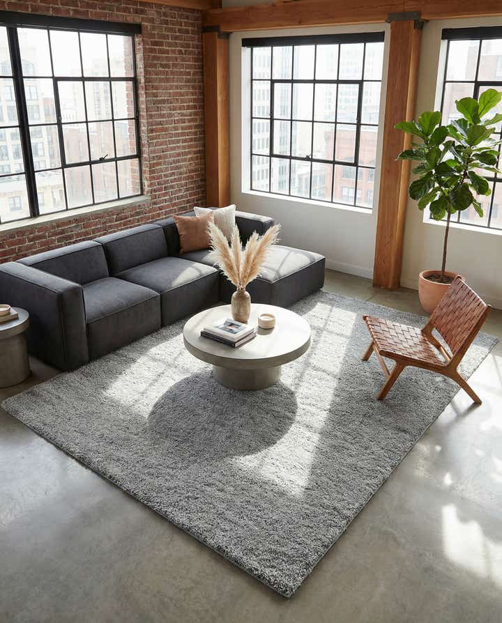 8' x 11' Soft Solid Shag Rug