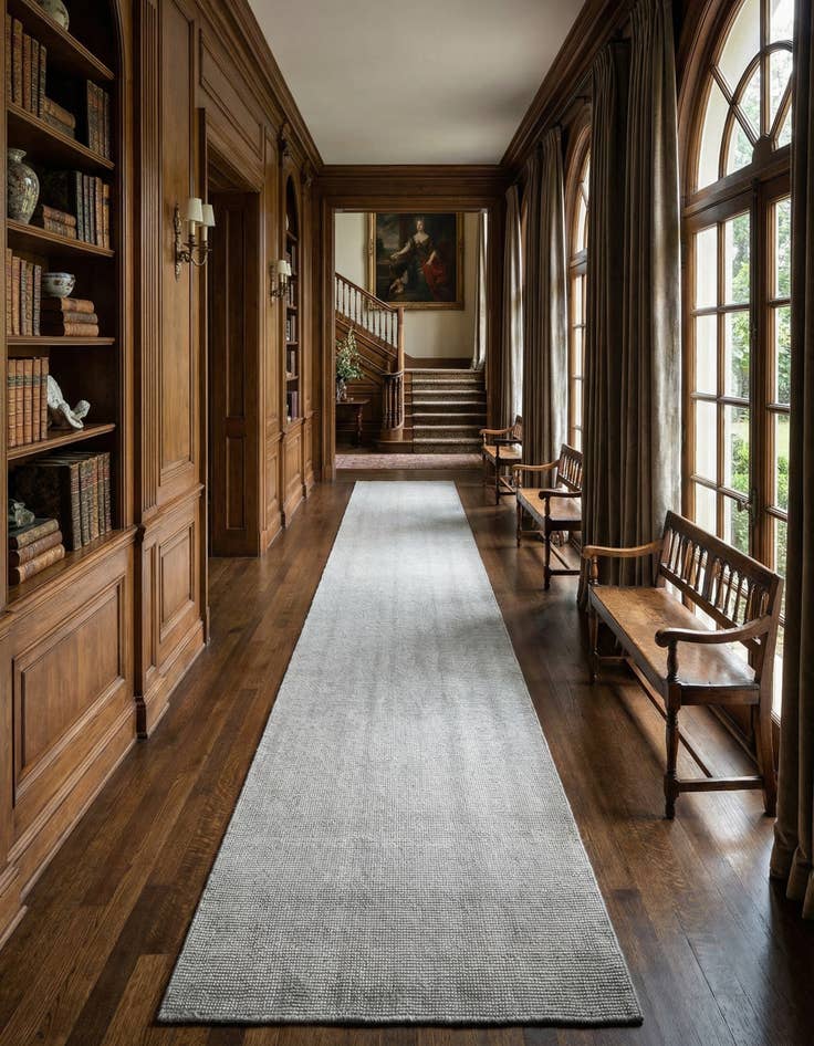 Detail image of 3' 3 x 16' 5 Hand Woven Jill Zarin English Manor Wool Runner Rug