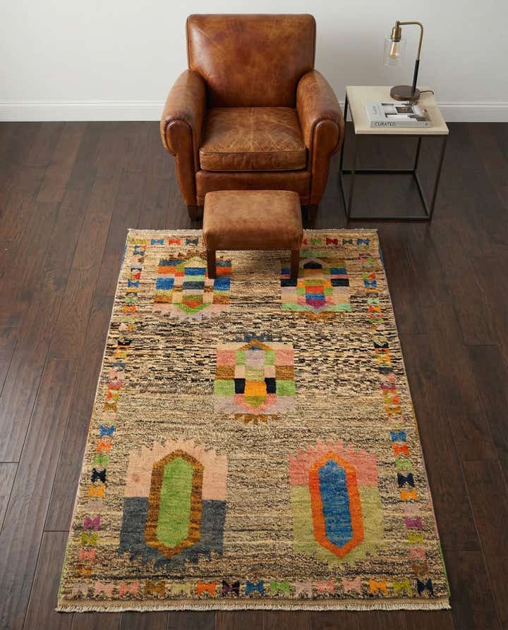 3' 2 x 5' 2 Hand Knotted Balouch Wool Rug