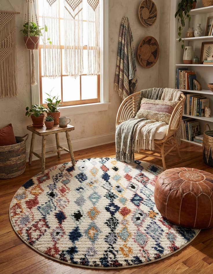 Detail image of 4' x 4' Morocco Round Rug