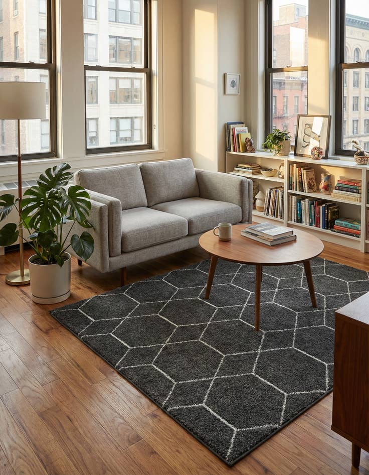 Detail image of 4' x 6' Trellis Frieze Rug