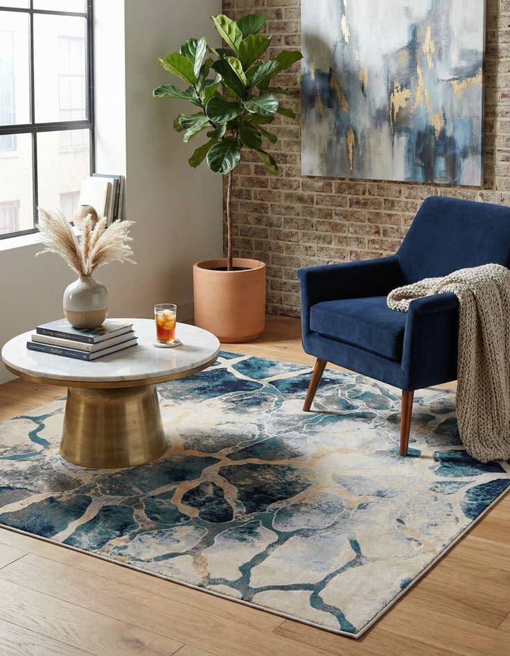 Detail image of 6' x 6' Ethereal Square Rug