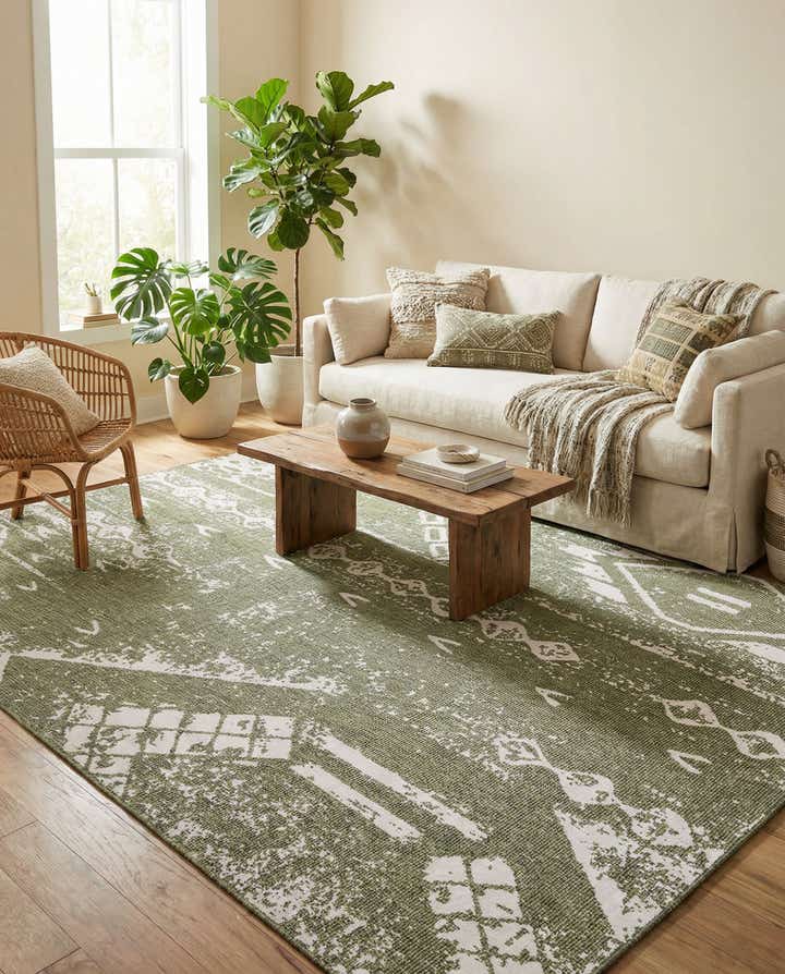 10' x 13' Easy-Clean Bohemian Indoor / Outdoor Rug