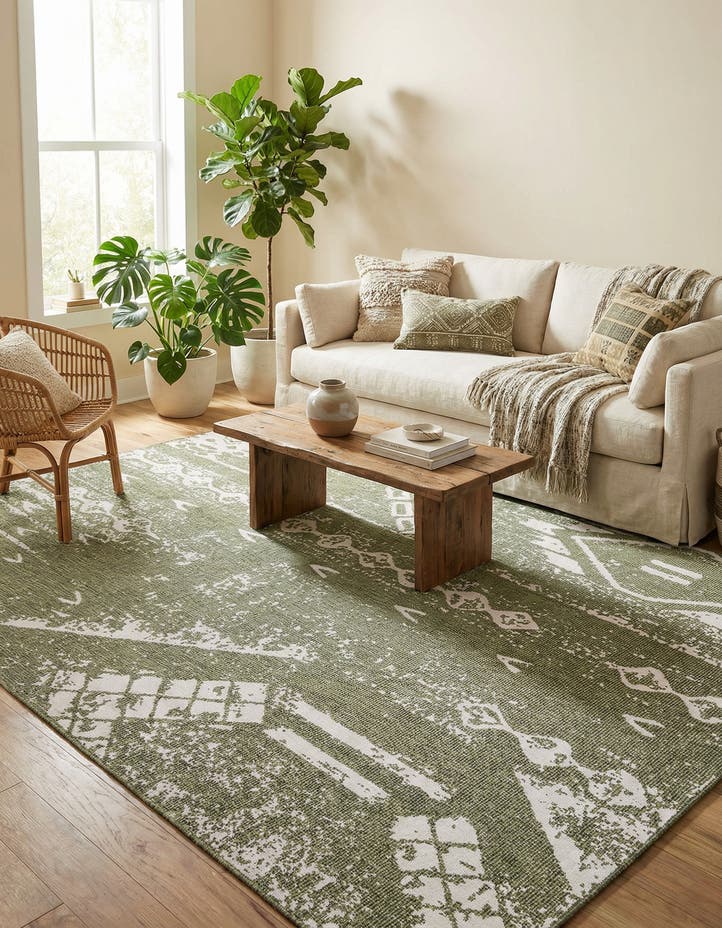 10' x 13' Easy-Clean Bohemian Indoor / Outdo...