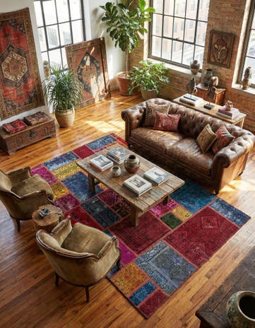5' 6 x 7' 9 Hand Knotted Ultra Vintage Persian Wool Rug