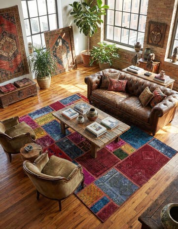 5' 6 x 7' 9 Hand Knotted Ultra Vintage Persian Wool Rug