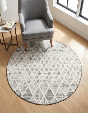 Gray Arlo Round Rug