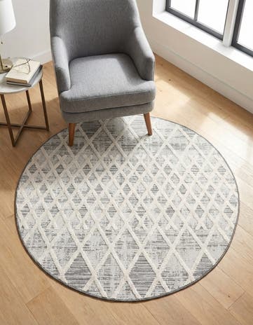 Gray Arlo Round Rug