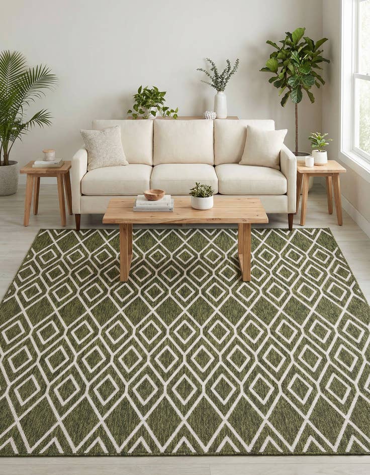 Detail image of 7' 10 x 7' 10 Washable Jill Zarin Turks and Caicos Indoor / Outdoor Square Rug