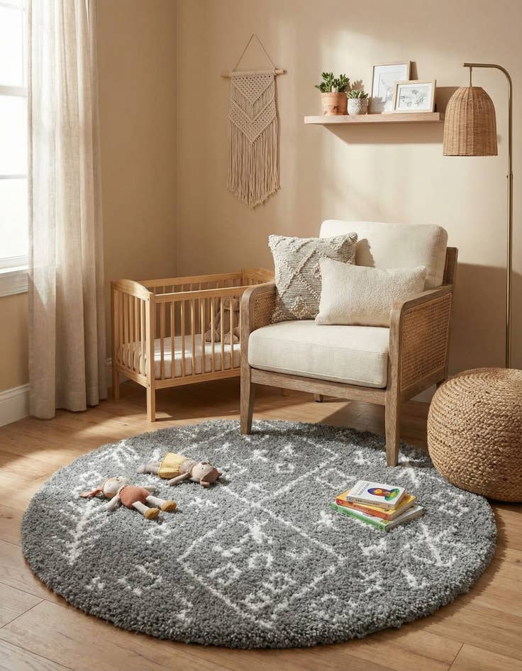 Detail image of 5' 3 x 5' 3 Marrakesh Shag Round Rug