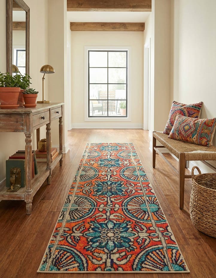 2' 2 x 6' 9 Washable Hyacinth Runner Rug