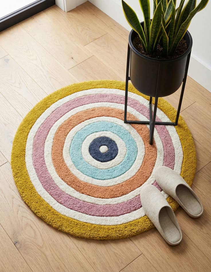 Detail image of 2' x 2' Hand Tufted Wool Round Rug