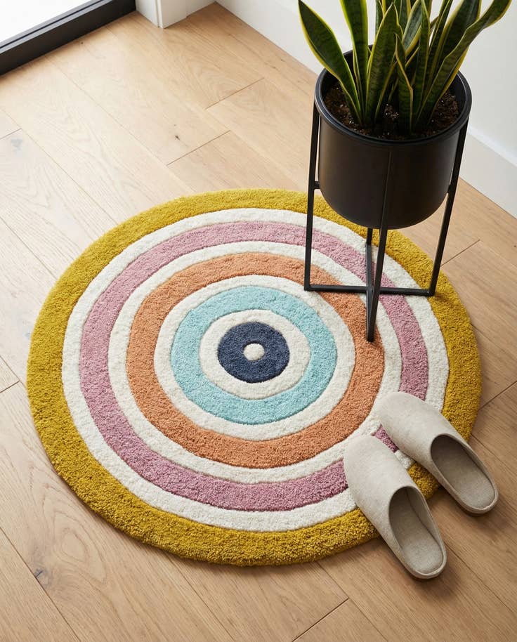 Detail image of 2' x 2' Hand Tufted Wool Round Rug