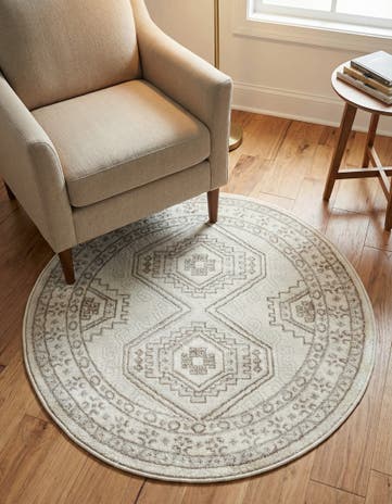 Ivory Charlotte Round Rug