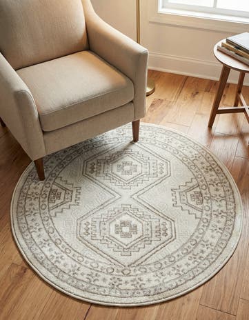 Ivory Charlotte Round Rug