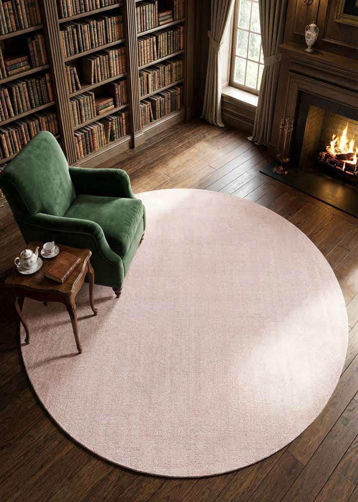 6' 11 x 6' 11 Hand Woven Jill Zarin English Manor Farmhouse Wool Round Rug