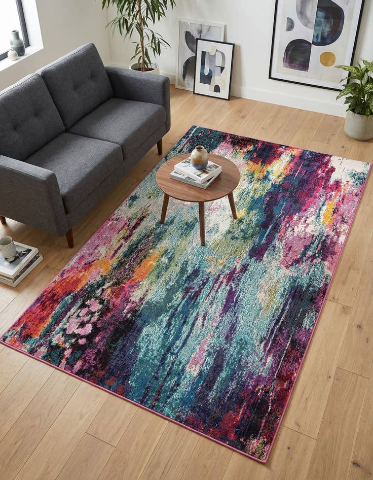 Detail image of 5' x 8' Washable Theia Rug