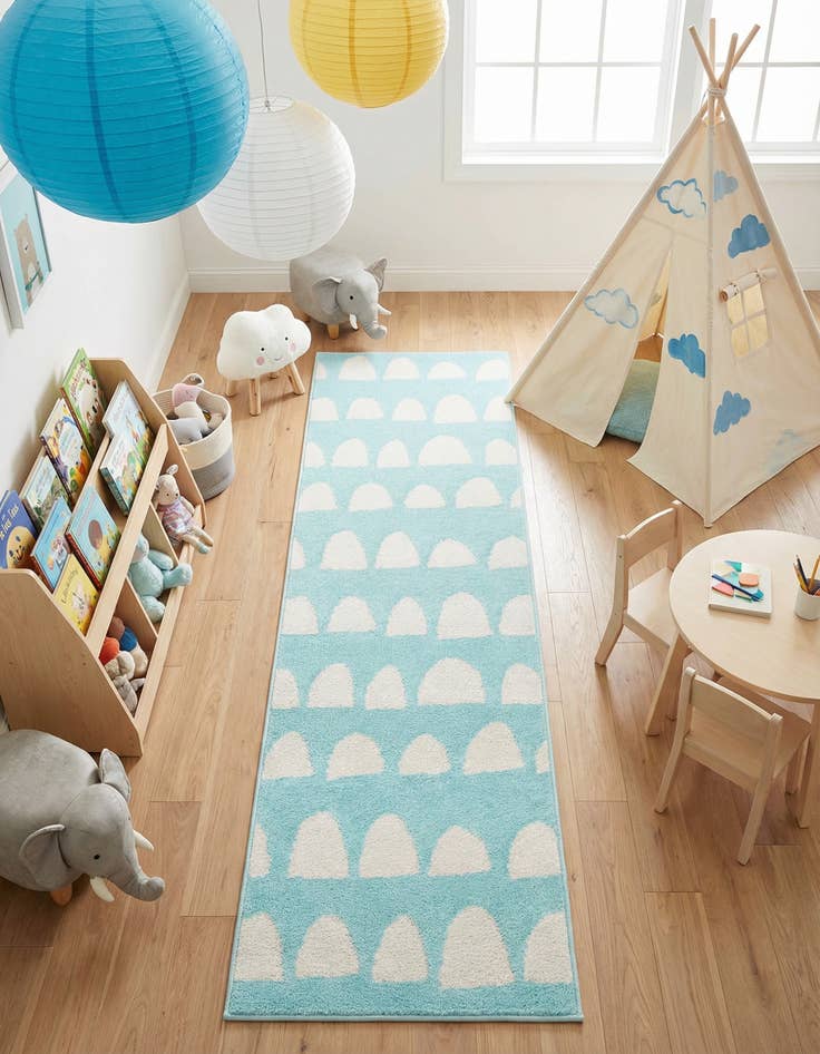 Detail image of 2' x 6' Whimsy Kids Runner Rug