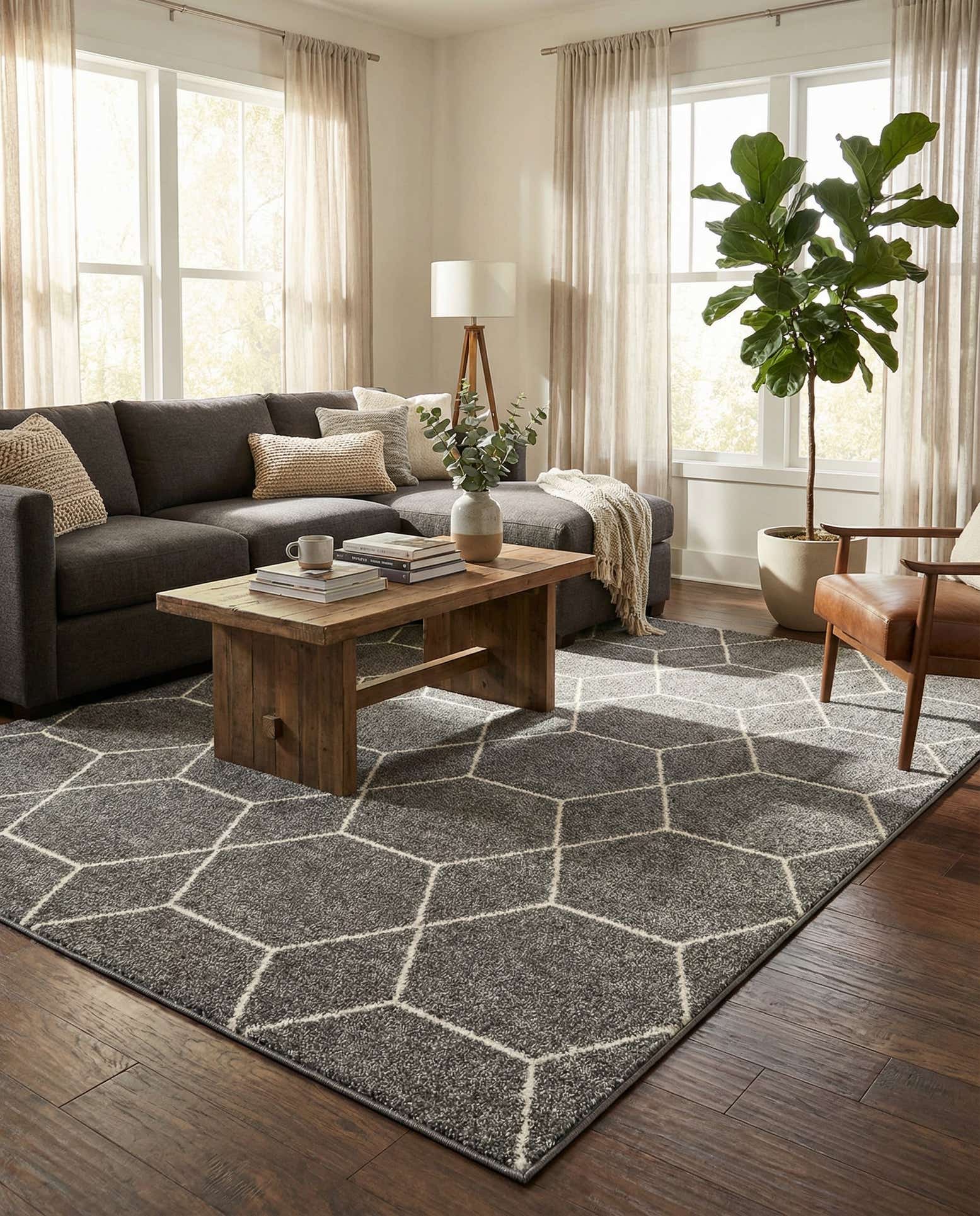 7' 10 x 11' Lattice Frieze Rug
