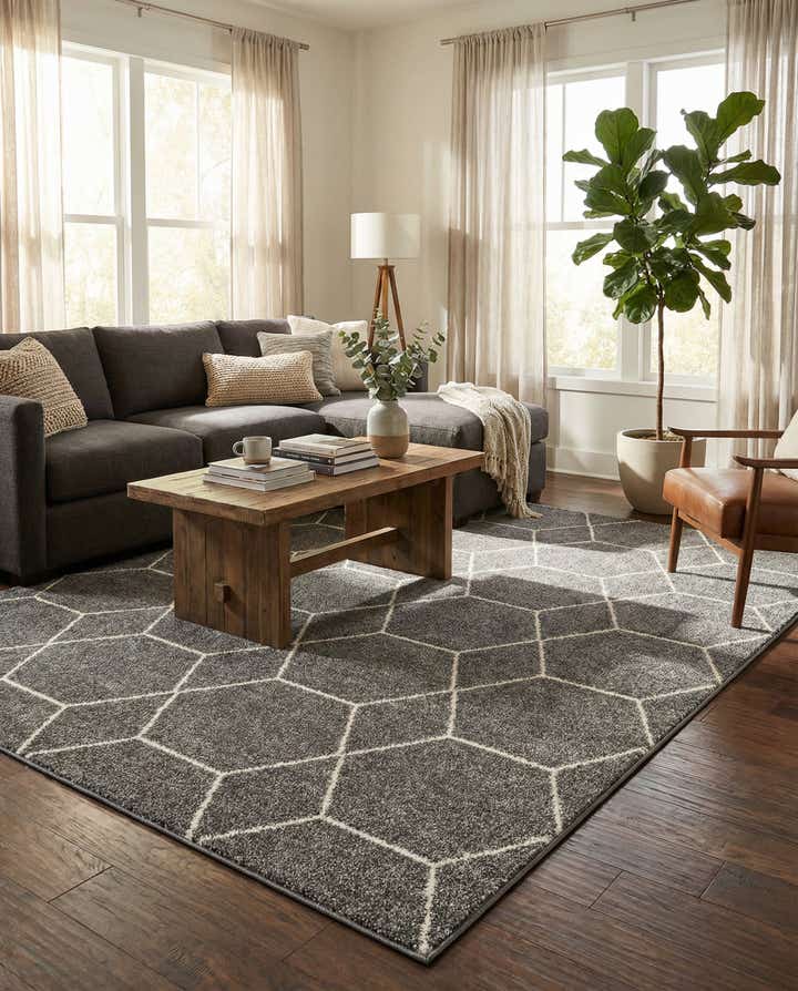 7' 10 x 11' Lattice Frieze Rug