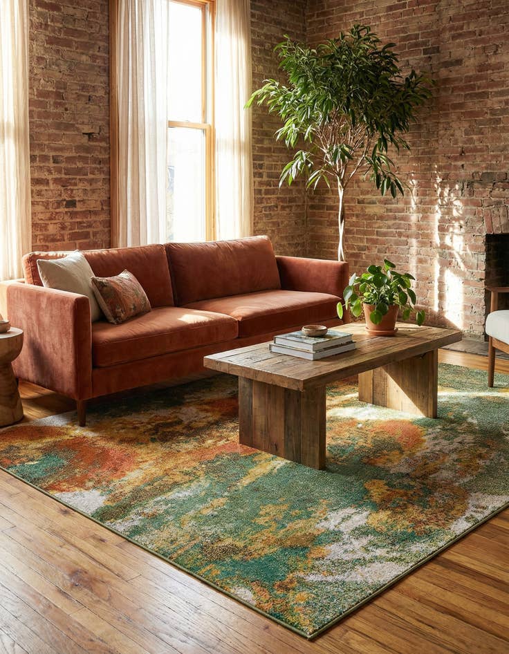 Detail image of 7' 10 x 10' Washable Haerfest Rug