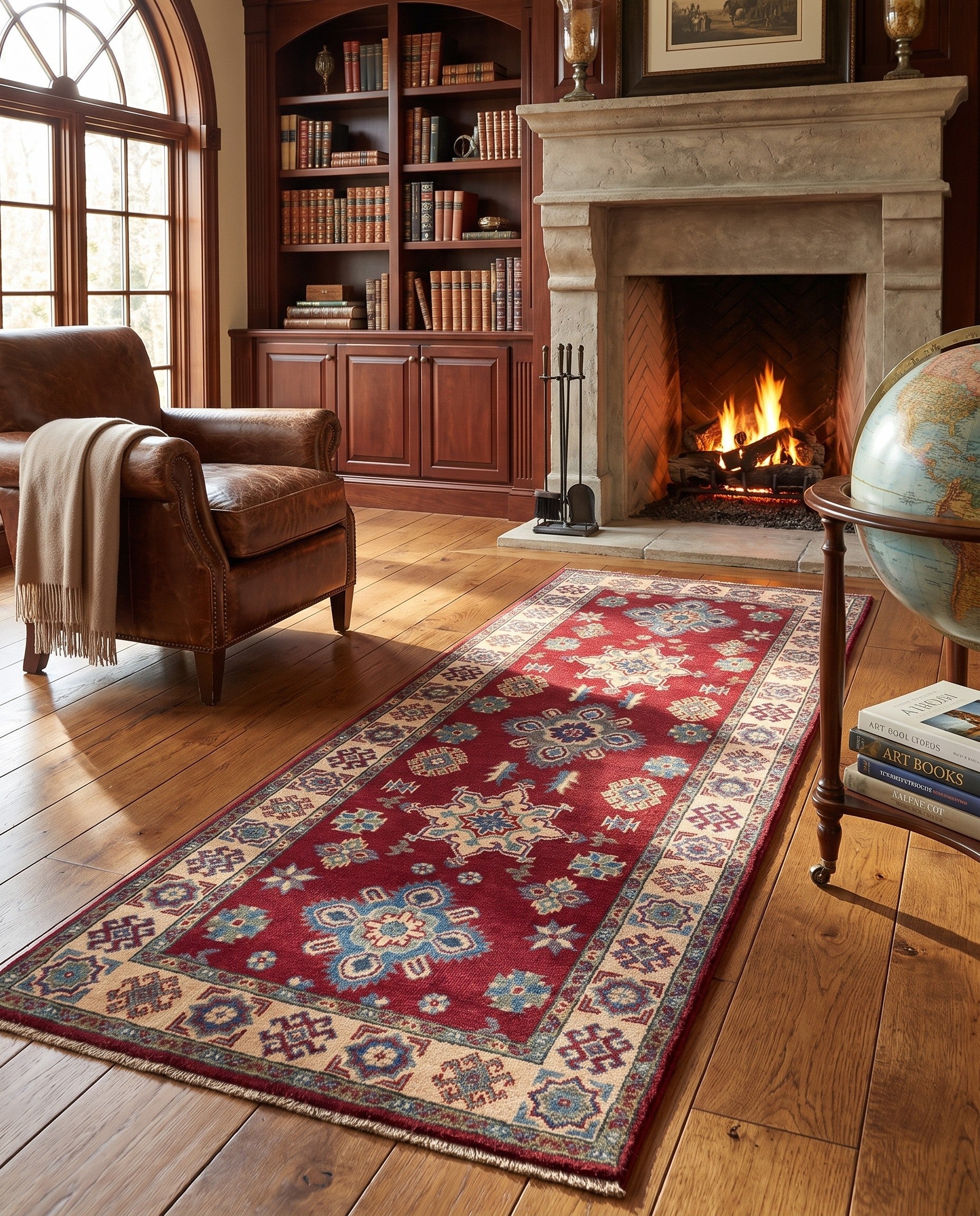 2' 8 x 6' 6 Hand Knotted Kazak Runner Rug