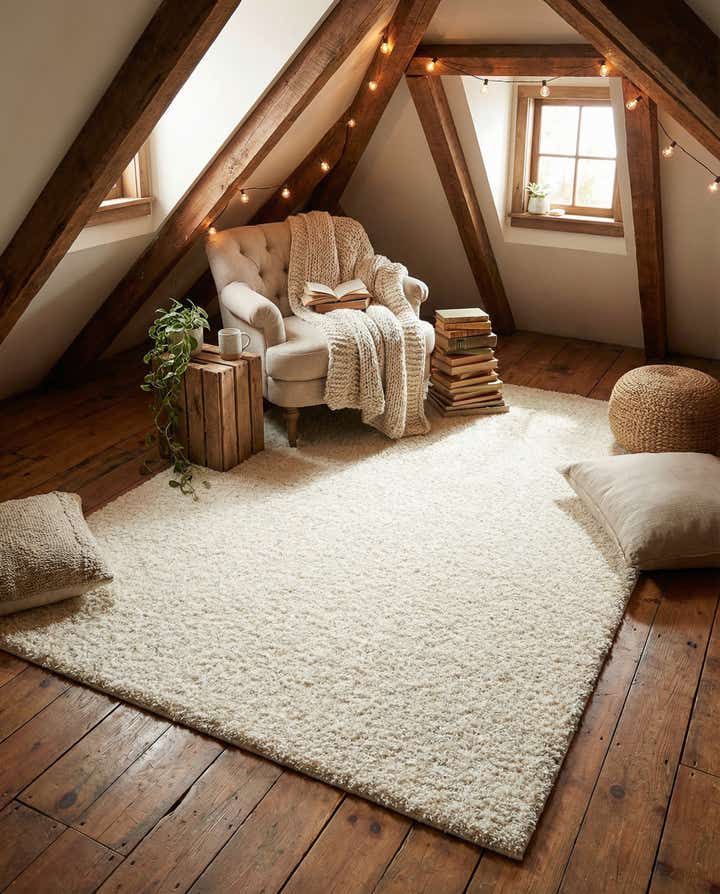 5' x 7' Solid Shag Rug