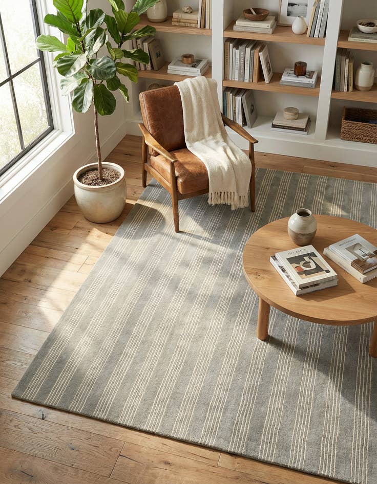 Detail image of 7' 10 x 10' Jill Zarin Striped Wool Rug