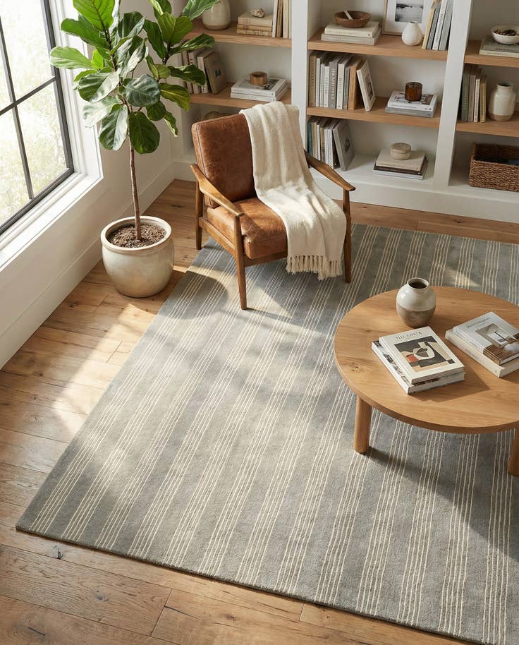 Detail image of 7' 10 x 10' Jill Zarin Striped Wool Rug