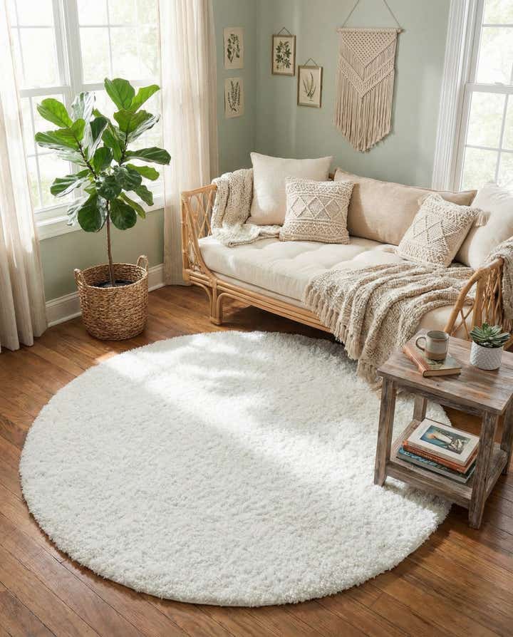 6' x 6' Zermatt Shag Round Rug