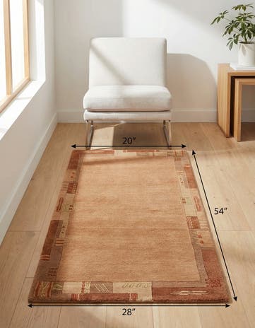 2' 4 x 4' 6 Hand Knotted Nepal Wool Rug