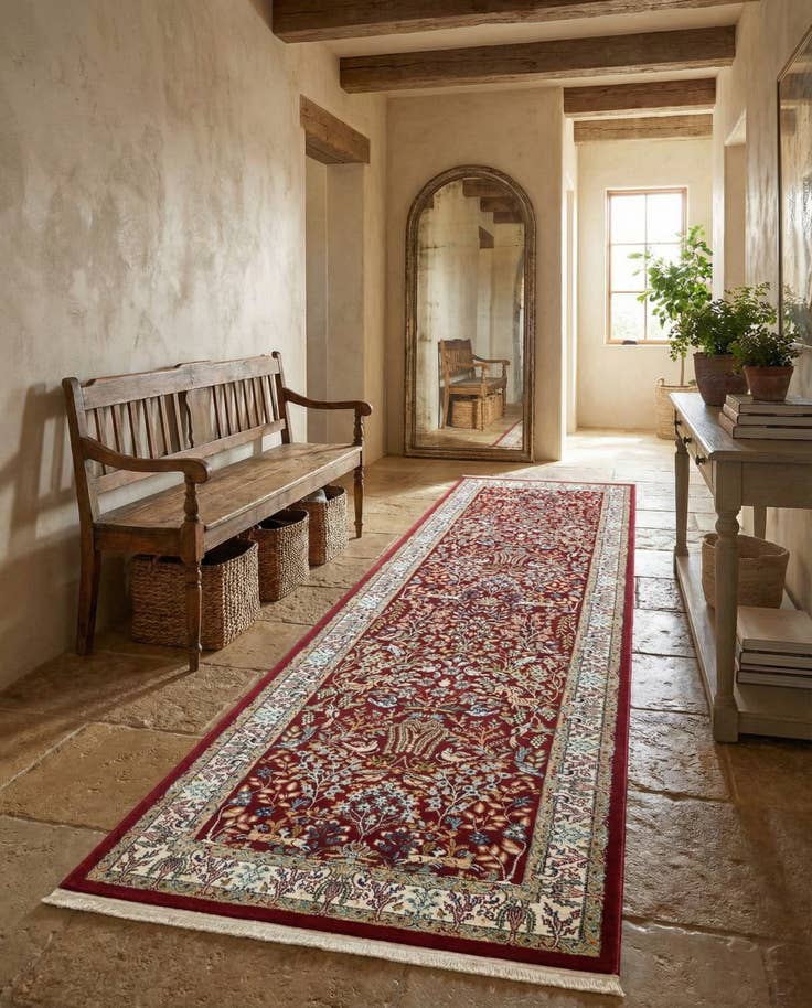 Detail image of 3' x 13' Nain Design Runner Rug