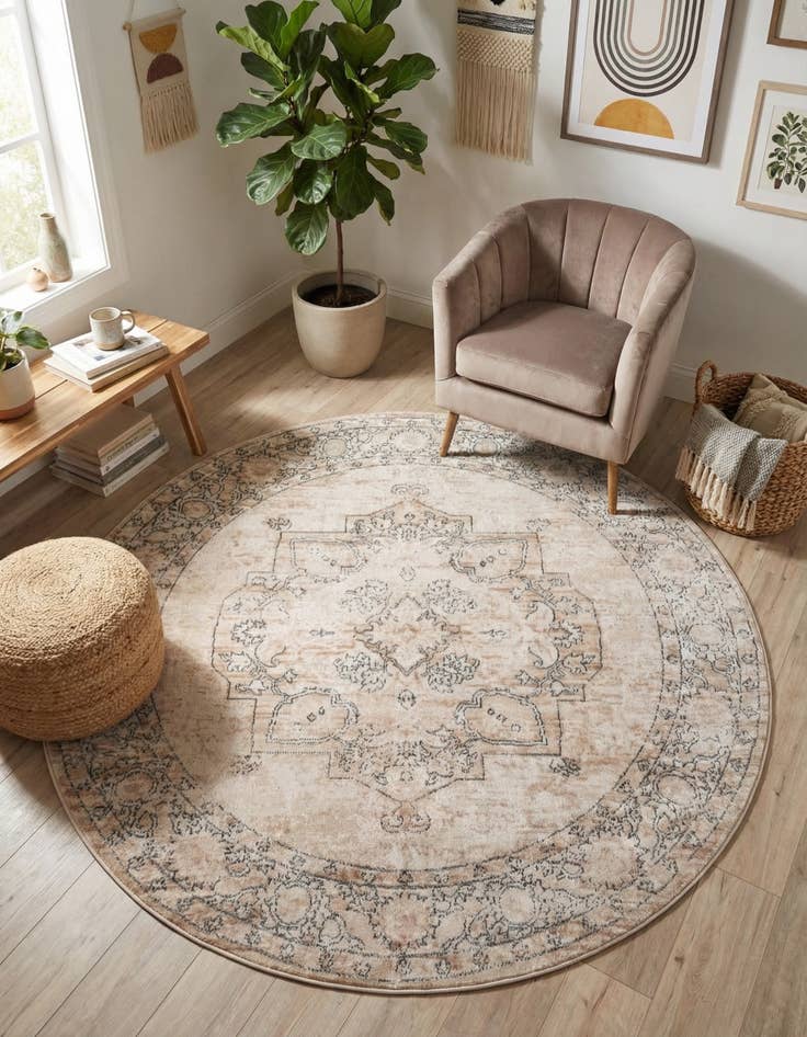 Detail image of 6' x 6' Oregon Round Rug