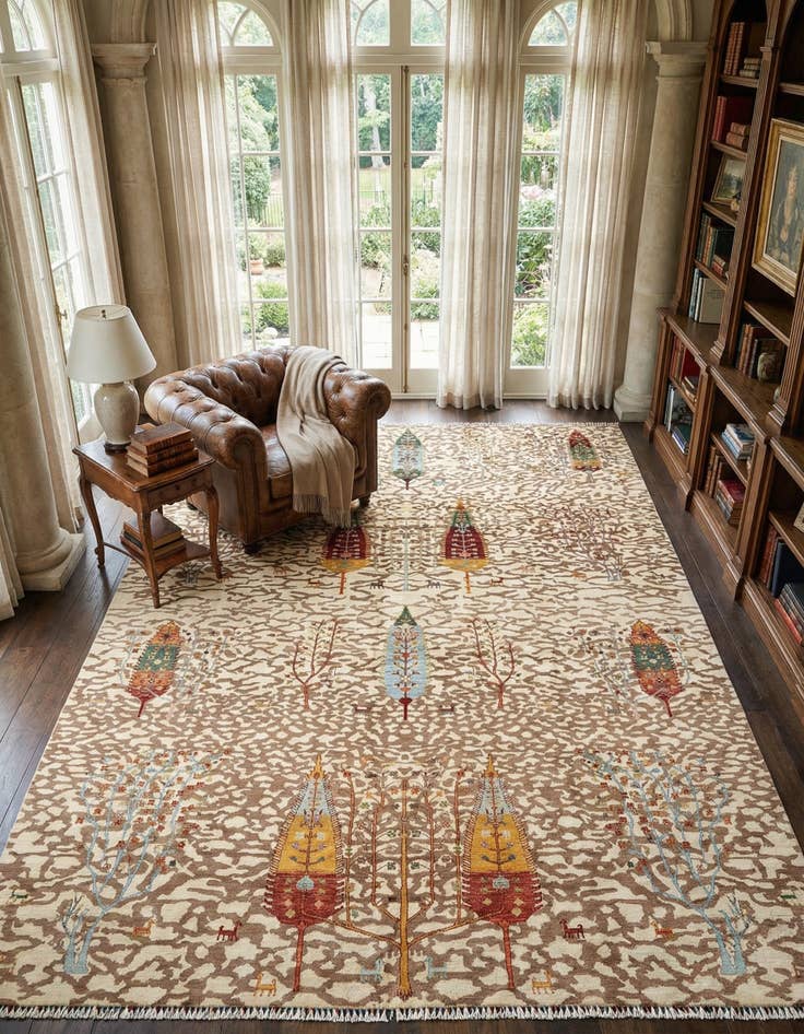 Detail image of 9' 10 x 12' 10 Rubin Wool Rug