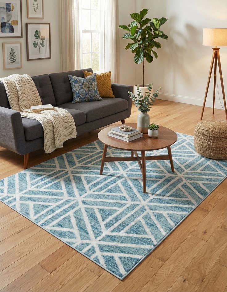 Detail image of 4' x 6' Lattice Trellis Rug