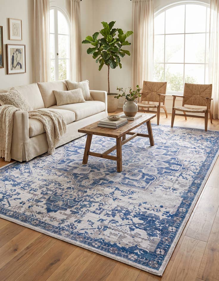Detail image of 7' 10 x 11' Washable Renaissance Rug