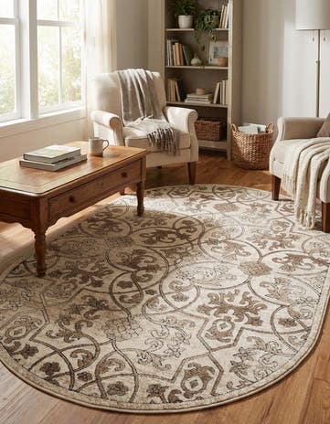5' 3 x 8' Himalaya Oval Rug